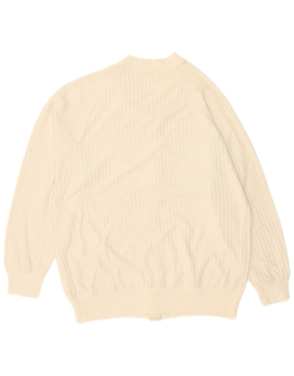 Vintage herre cardigan sweater Medium Off White