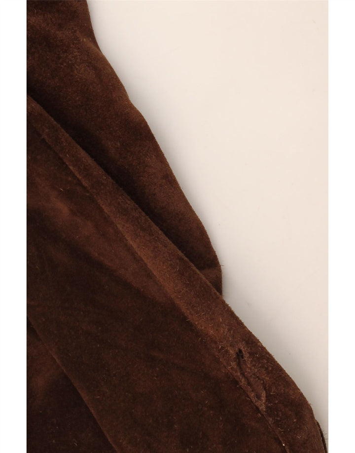 Vintage Dame Oversized Windbreaker Jacket UK 14 Medium Brown Læder