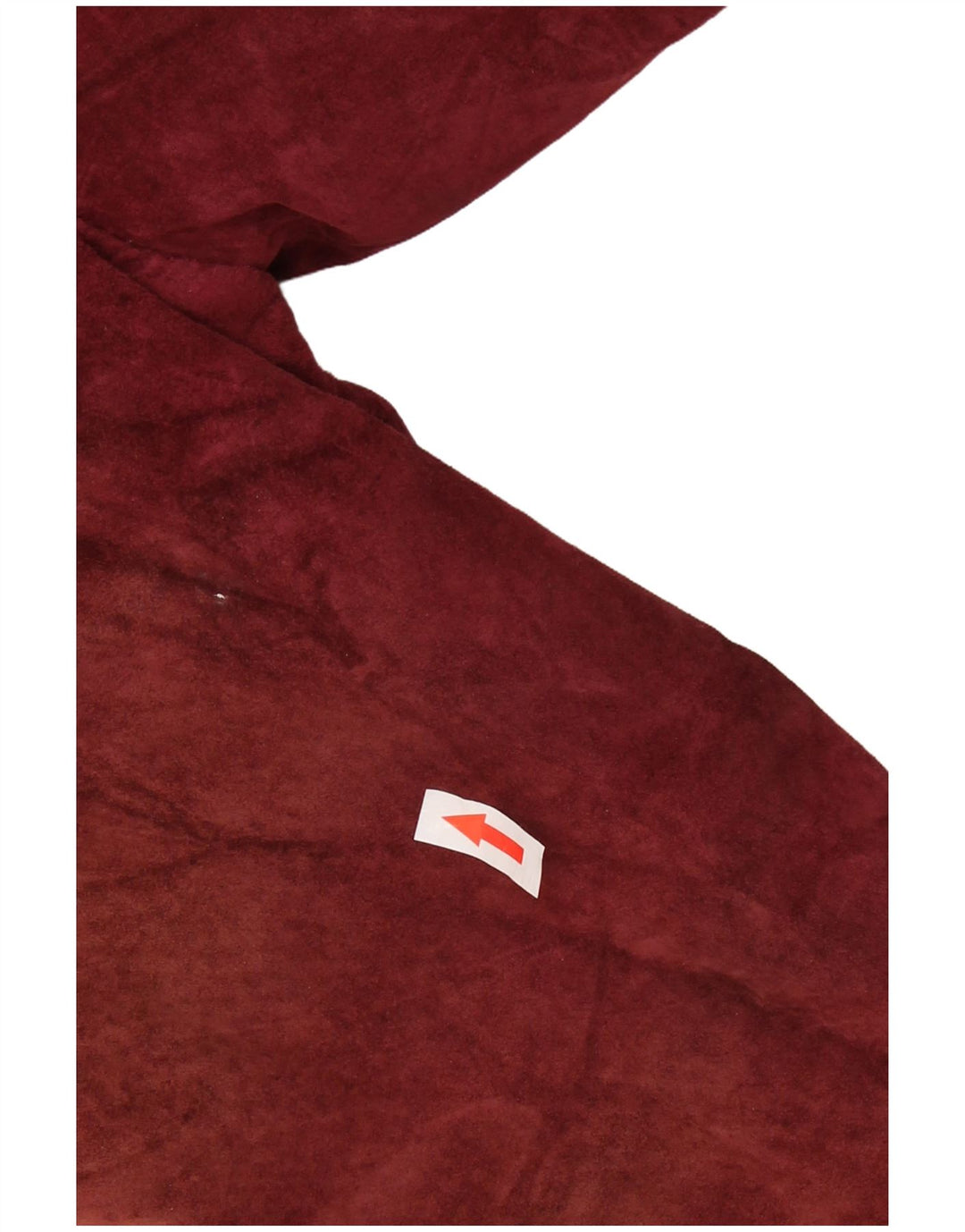 VINTAGE Sherpa Ruskindsjakke til kvinder UK 14 Medium Burgundy Læder