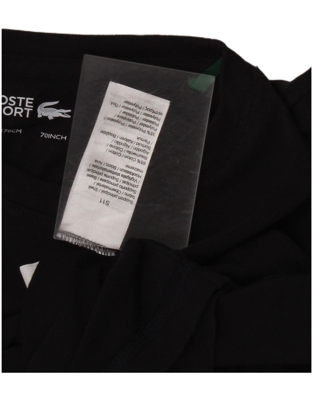 LACOSTE drenge grafisk top langærmet 15-16 år marineblå bomuld