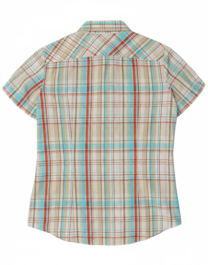 TOMMY HILFIGER Womens Short Sleeve Shirt US 10 Large Multicoloured Check