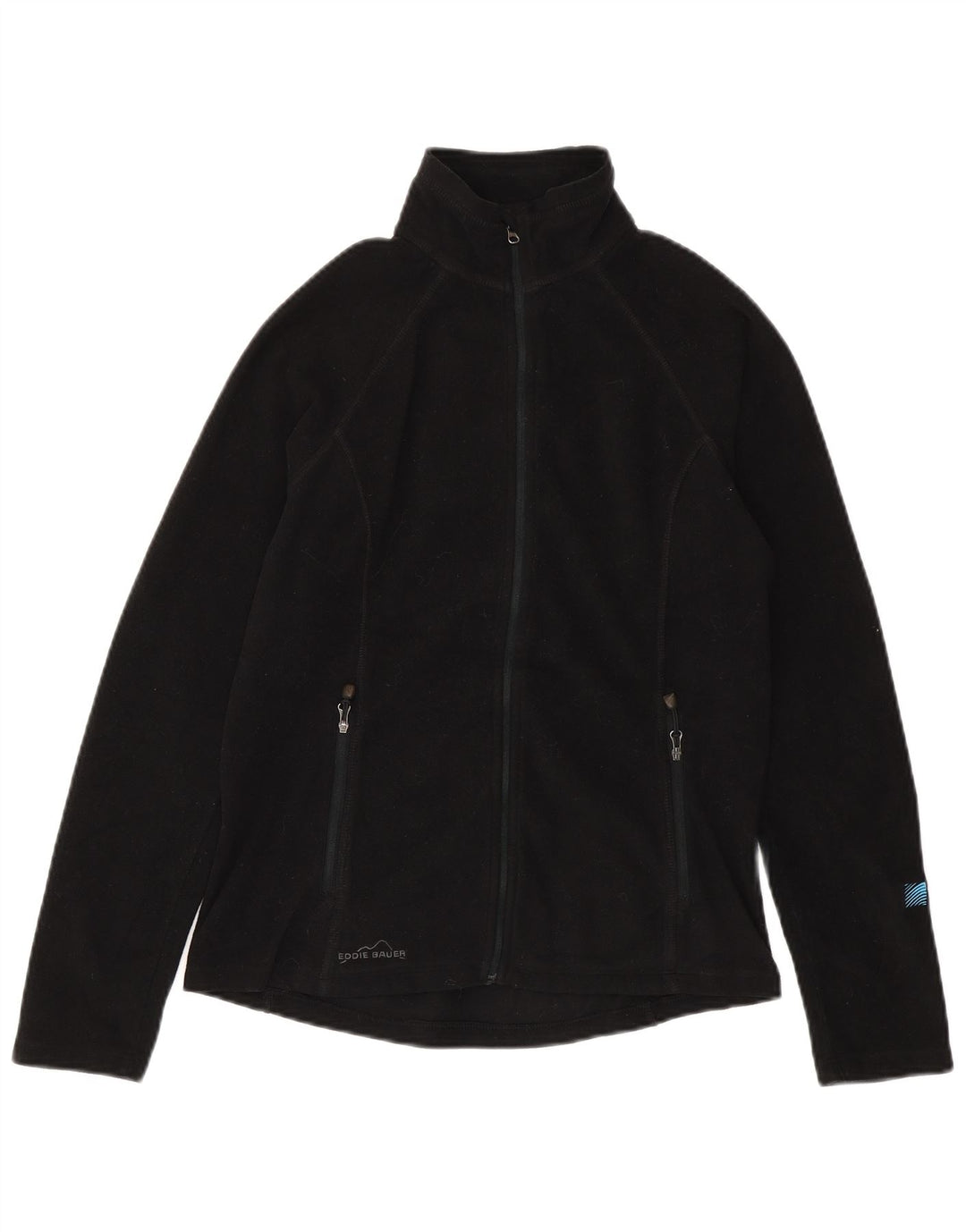 EDDIE BAUER Womens Fleece Jacket UK 10 Small Black Polyester