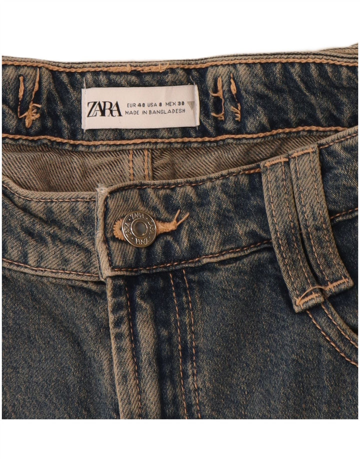 Zara Dame Cargo Tapered Jeans EU 40 Medium W30 L32 Blå
