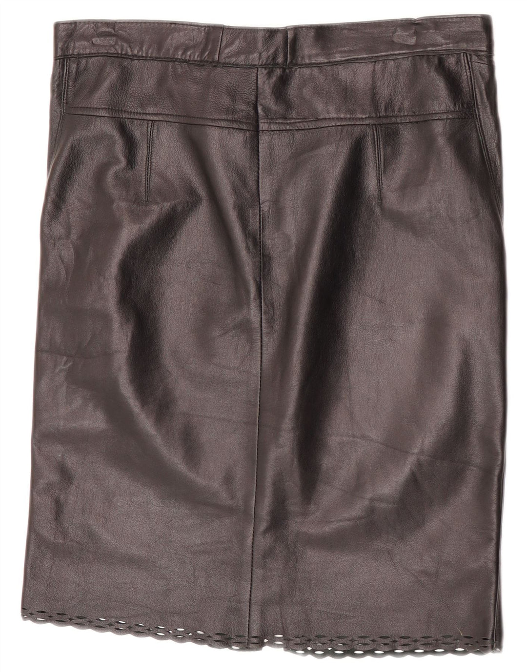 Vintage lædernederdel til kvinder W31 Medium Black
