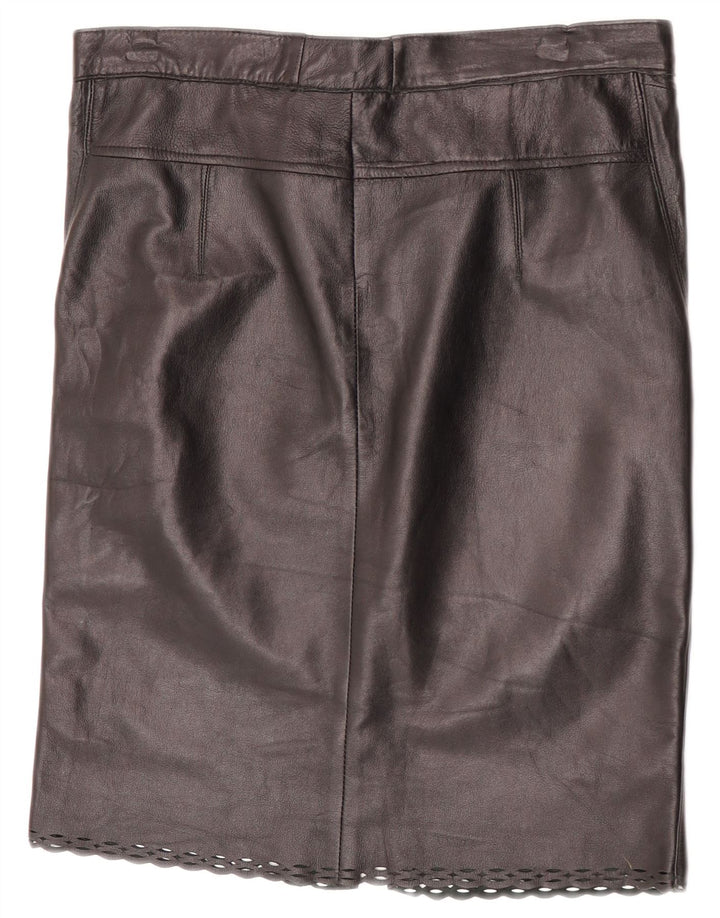 Vintage lædernederdel til kvinder W31 Medium Black