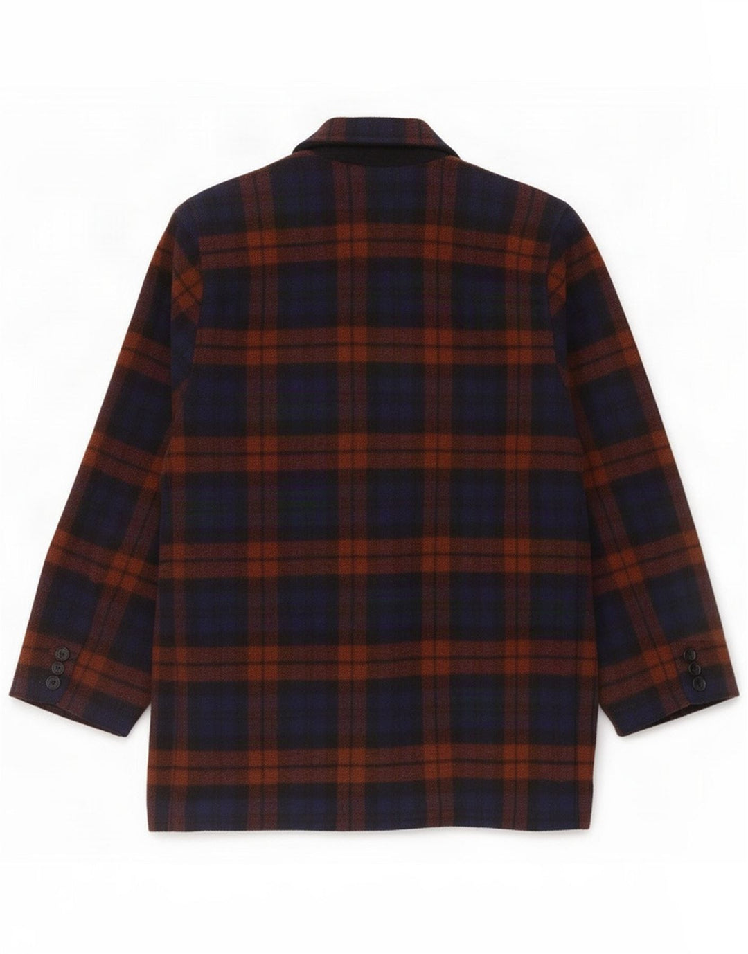 Vintage Dame 2-knaps Blazer Jacket IT 42 Medium Lilla Plaid Uld