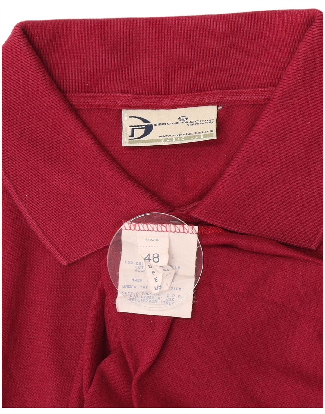 Sergio Tacchini Polo skjorte til mænd IT 48 Medium rødbrun bomuld