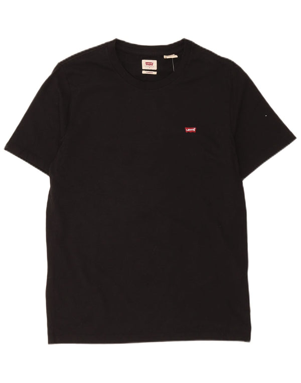 Levi's Herre Standard Fit T-Shirt Top Lille sort bomuld