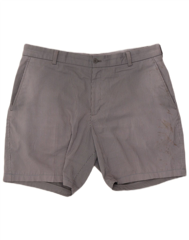 Nike Herre Golf Chino Shorts W36 Large Grå Nålestribet Polyester
