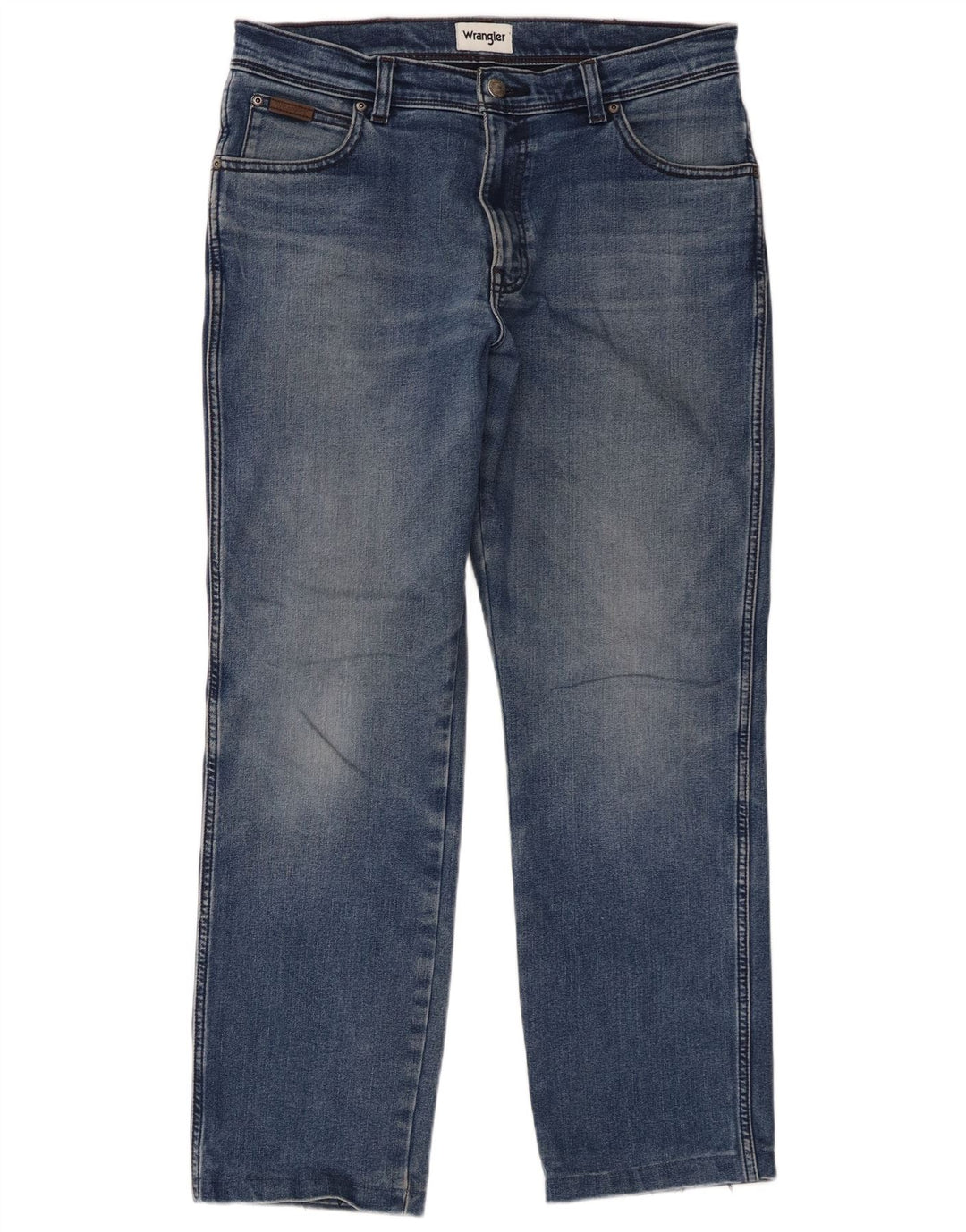 Wrangler Herre Texas Straight Jeans W34 L29 Blå Bomuld