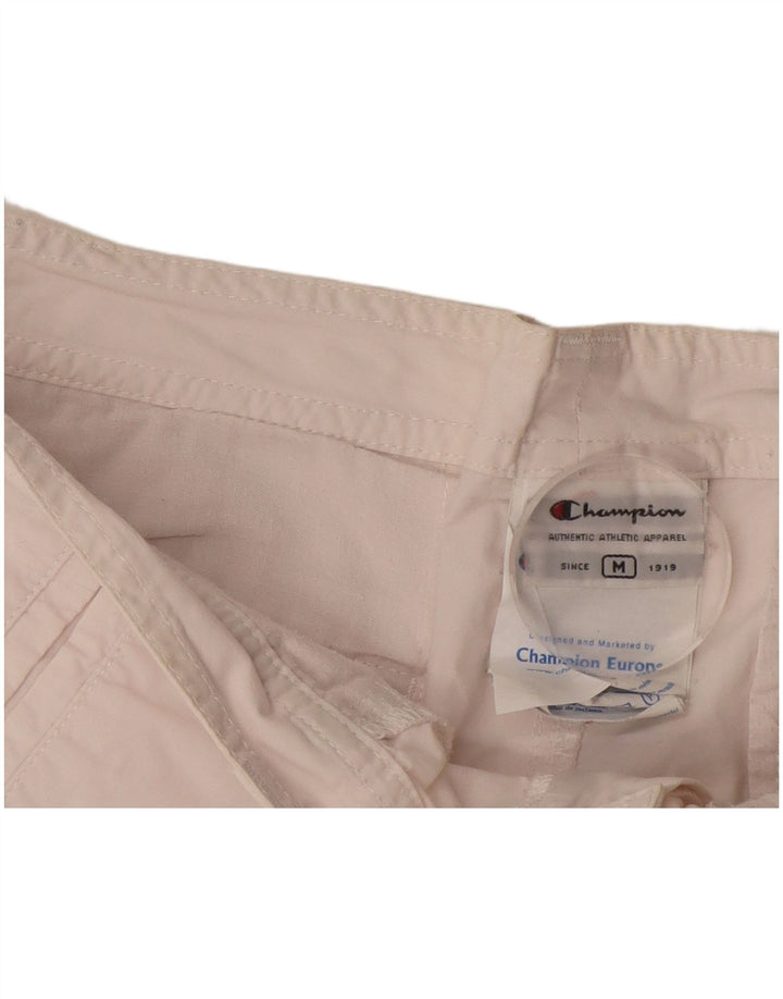 CHAMPION Casual Shorts til kvinder Medium W30 Off White Bomuld