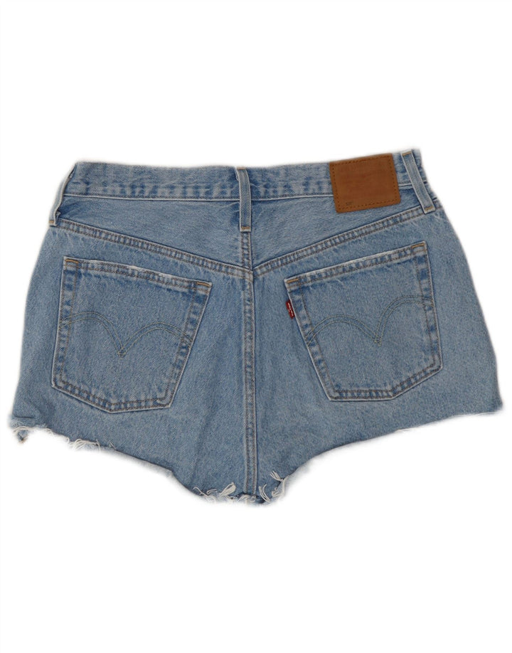 Levi's Womens 501 højtaljede denimshorts W28 mellemblå bomuld