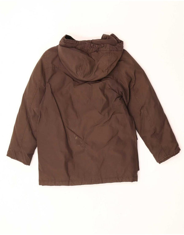 Woolrich hættejakke til drenge 7-8 år brun bomuld