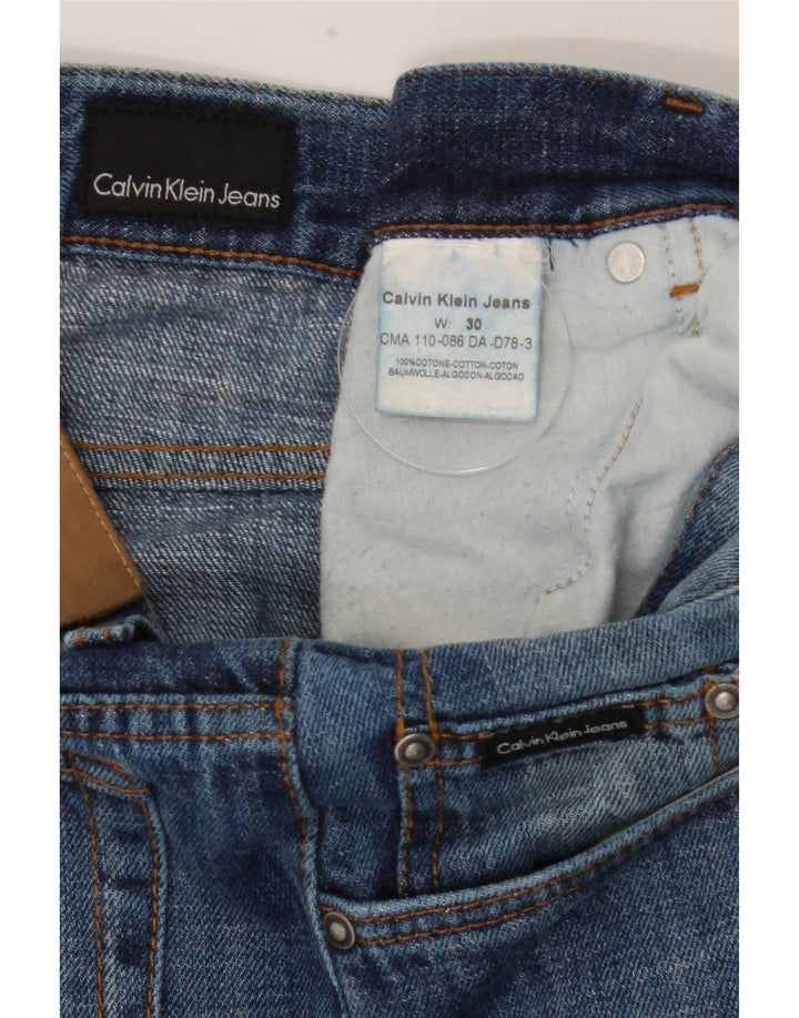 Calvin Klein Straight Jeans til mænd W30 L31 Blå Bomuld
