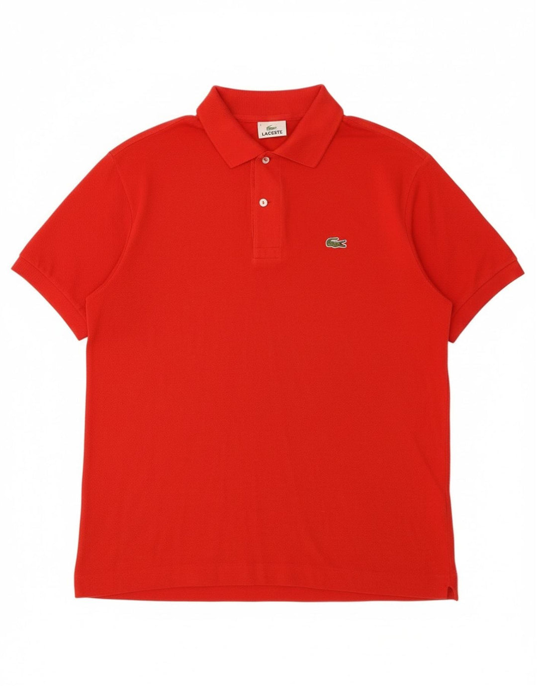 Lacoste herre poloshirt størrelse 4 Medium rød bomuld