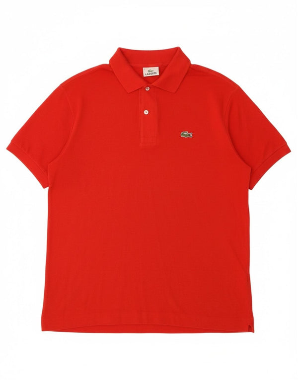 Lacoste herre poloshirt størrelse 4 Medium rød bomuld