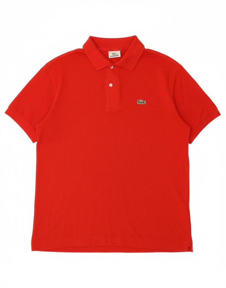 Lacoste herre poloshirt størrelse 4 Medium rød bomuld