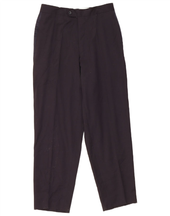 Vintage herre lige jakkesæt bukser IT 48 Medium W30 L30 Marineblå