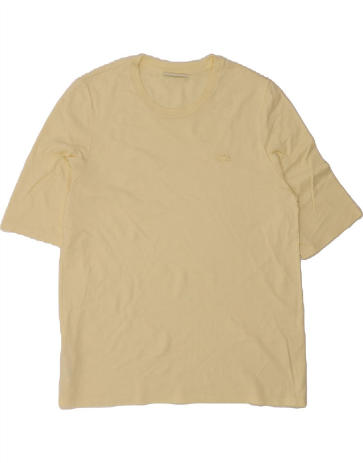 LACOSTE Womens T-Shirt Top Size 44 Large Yellow Cotton Vintage Lacoste and Second-Hand Lacoste from Messina Hembry 