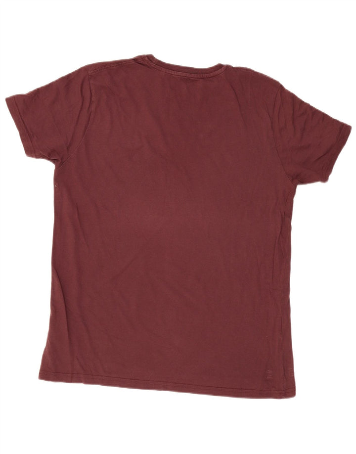 Alpha Industries Herre grafisk T-shirt Top Medium Bourgogne Bomuld