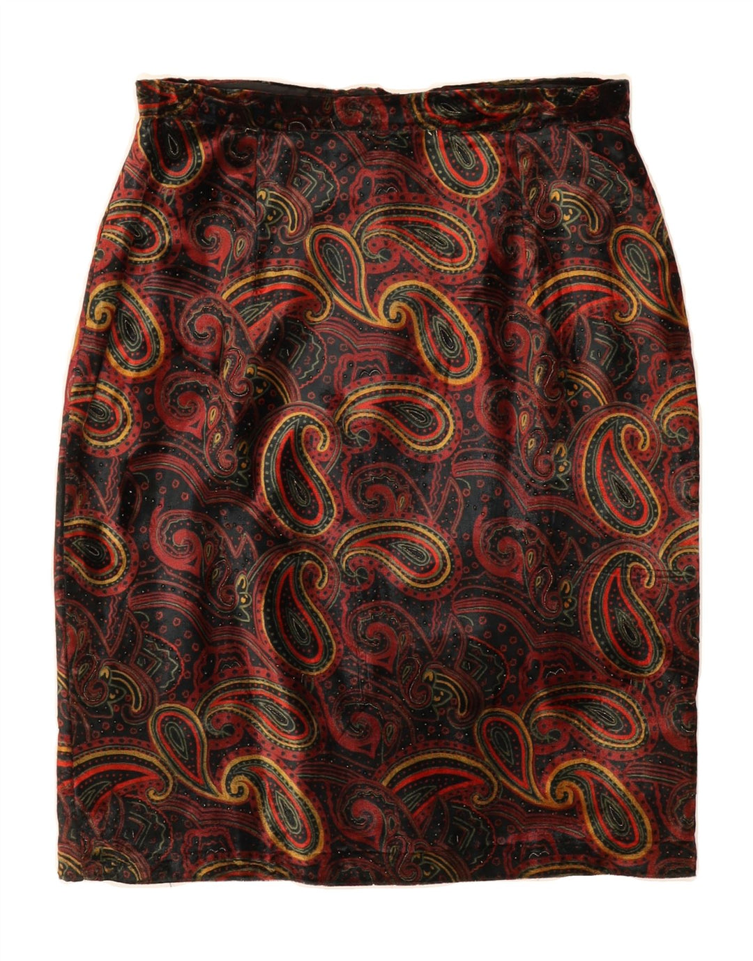 VINTAGE Womens Pencil Skirt W28 Medium  Multicoloured Paisley Vintage Vintage and Second-Hand Vintage from Messina Hembry 