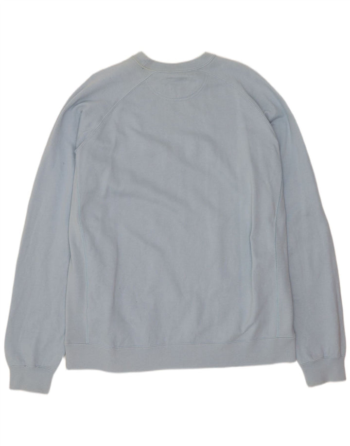 Champion Herre Grafisk Sweatshirt Jumper 2XL Blå Bomuld