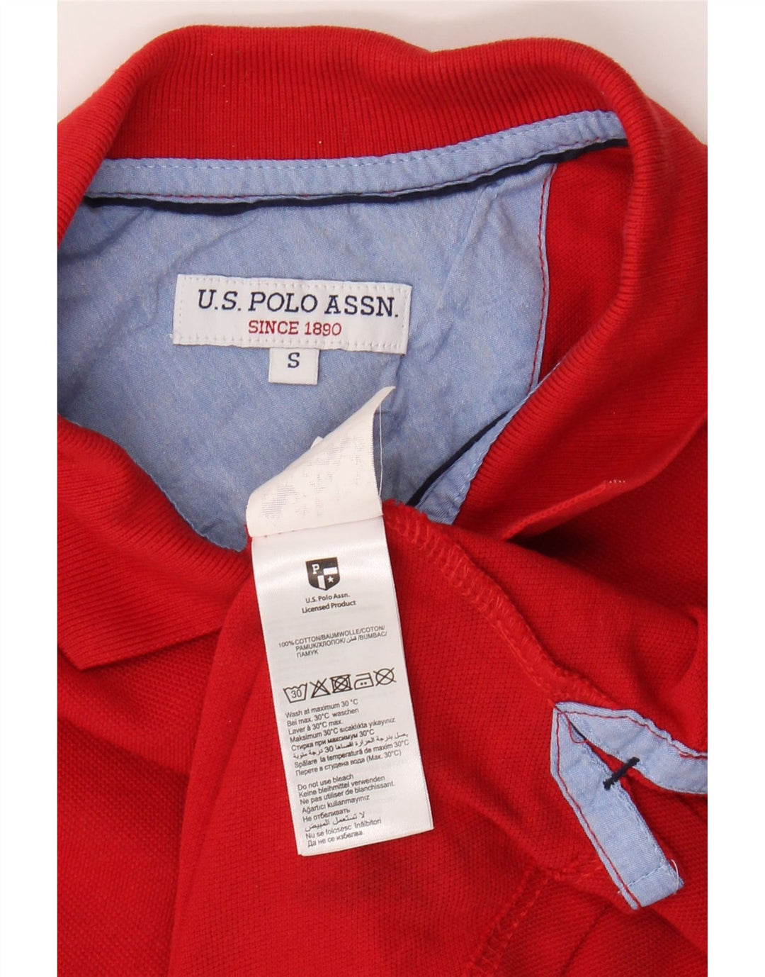 U.S. POLO ASSN. Mens Polo Shirt Small Red Cotton Vintage U.S. Polo Assn. and Second-Hand U.S. Polo Assn. from Messina Hembry 