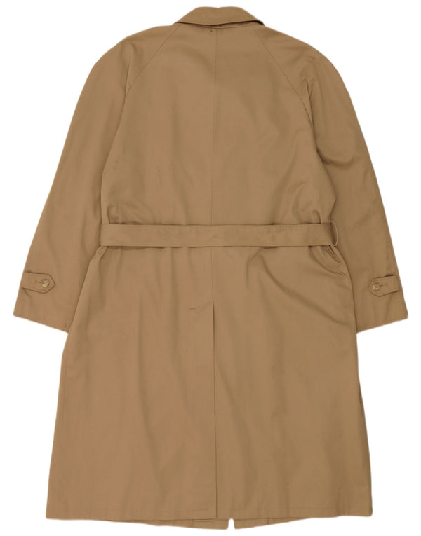 Vintage Herre Overfrakke IT 56 3XL Beige Polyester