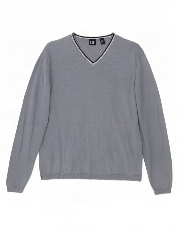 Gap Herre V-hals sweater XS Blå Bomuld