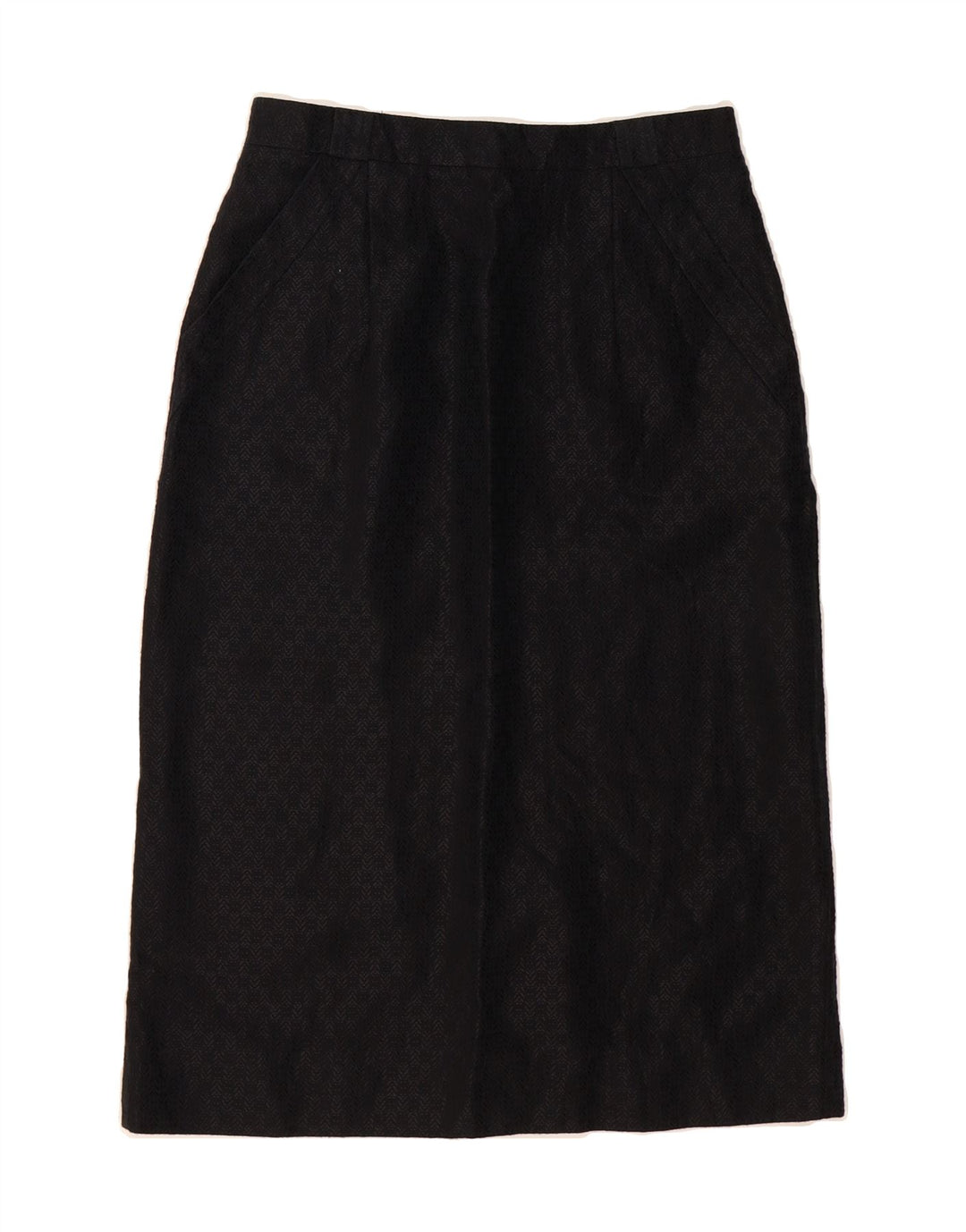 VINTAGE Womens Midi Straight Skirt EU 38 Medium W28  Black Check Cotton Vintage Vintage and Second-Hand Vintage from Messina Hembry 