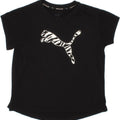 PUMA Girls Graphic T-Shirt Top 9-10 Years Black Polyester Vintage Puma and Second-Hand Puma from Messina Hembry 
