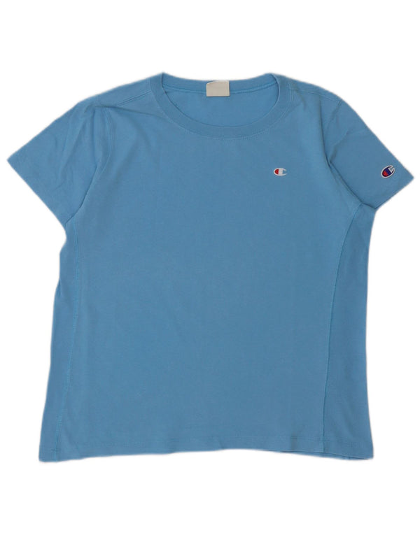 Champion Womens Loose Fit T-Shirt Top UK 10 Small Blue Cotton