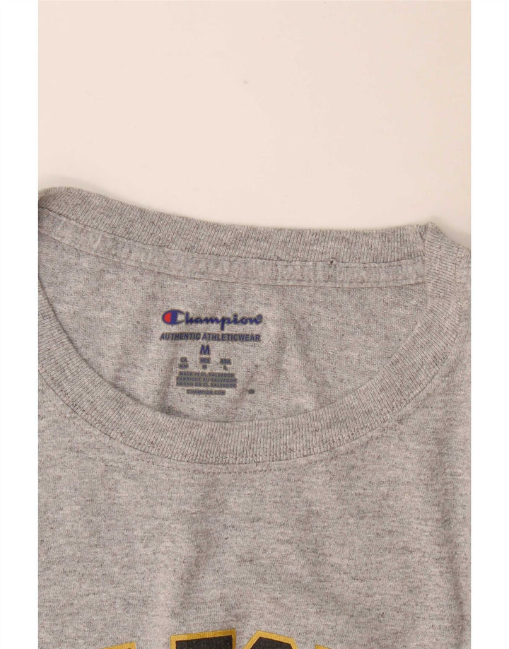 Champion Herre Wake Forest Golf Grafisk T-Shirt Top Medium Grå Flecked