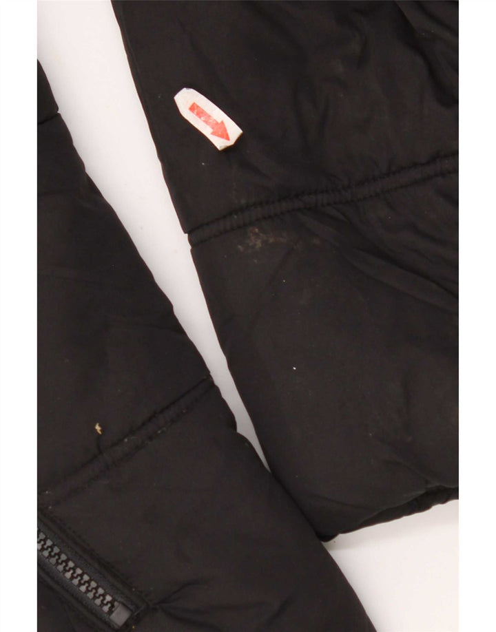 Marks & Spencer Polstret hættejakke til kvinder UK 12 Medium Sort Polyester