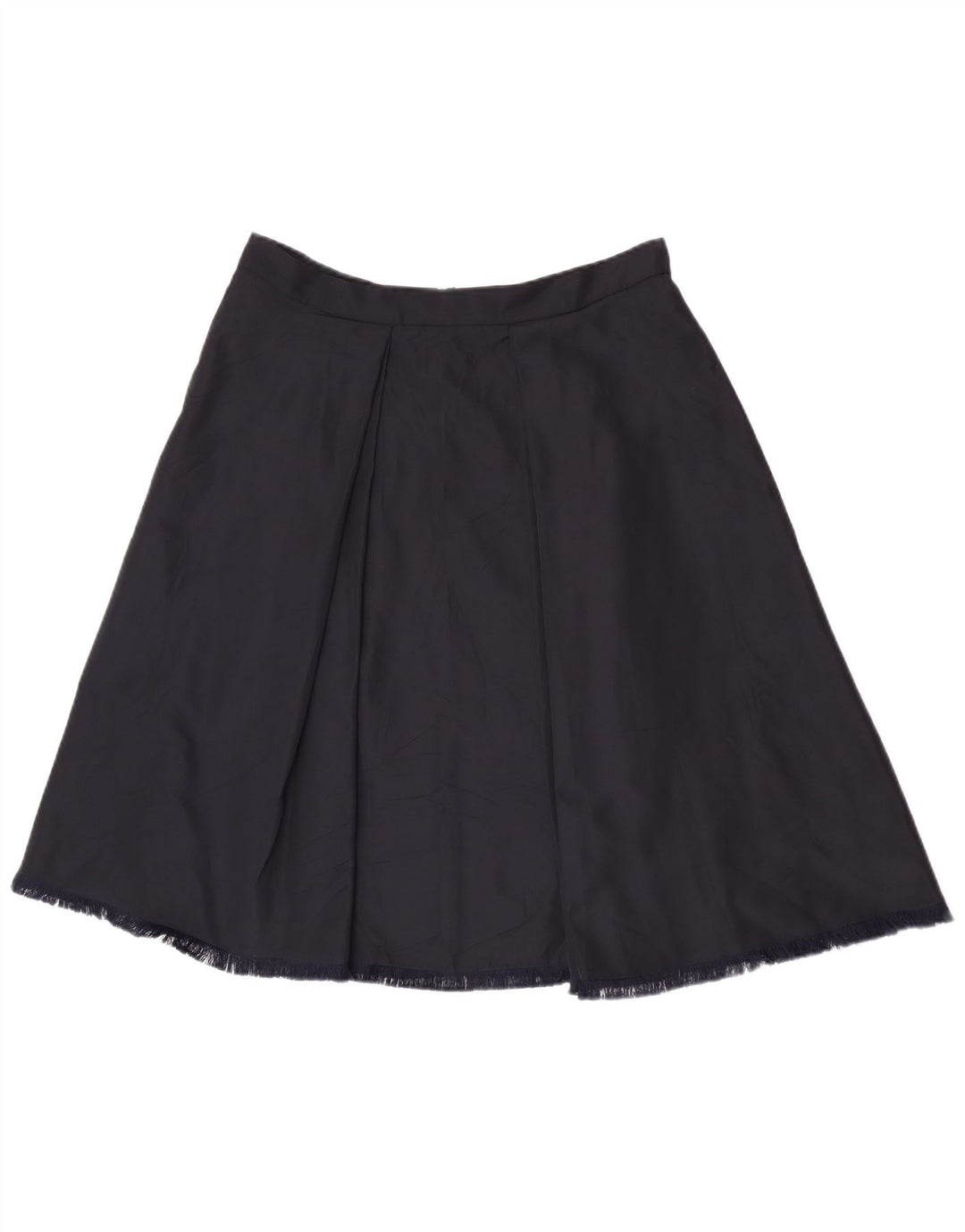 Max Mara kvinders højtaljede A-linje nederdel UK 18 XL W32 marineblå polyester