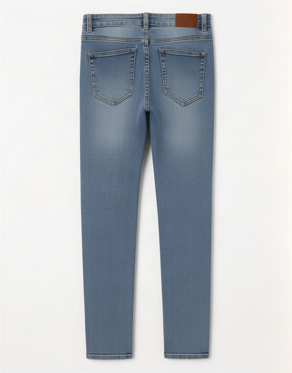 Zara Dame Distressed Skinny Jeans EU 38 Small W28 L27 Blå Bomuld