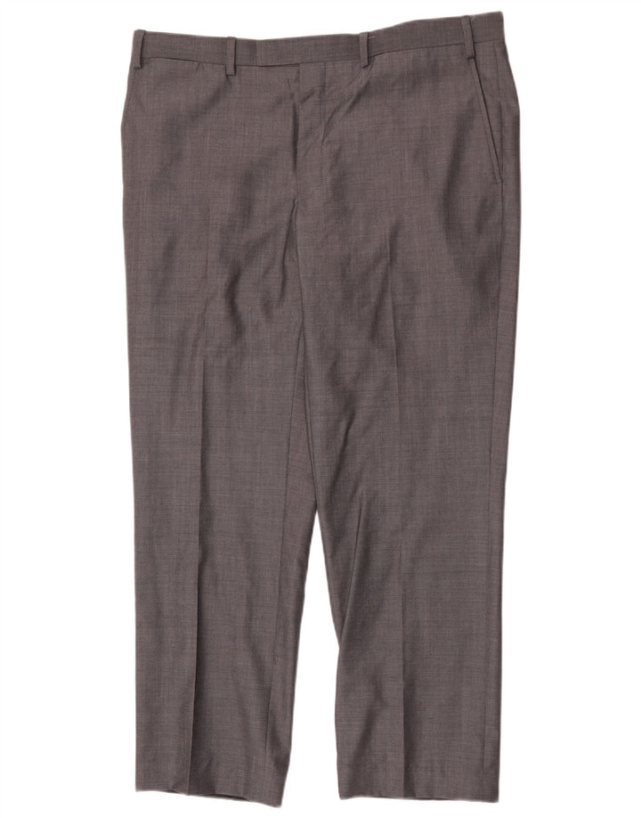 Marks & Spencer Herre Autograph Straight Suit Bukser W38 L29 Grå Uld