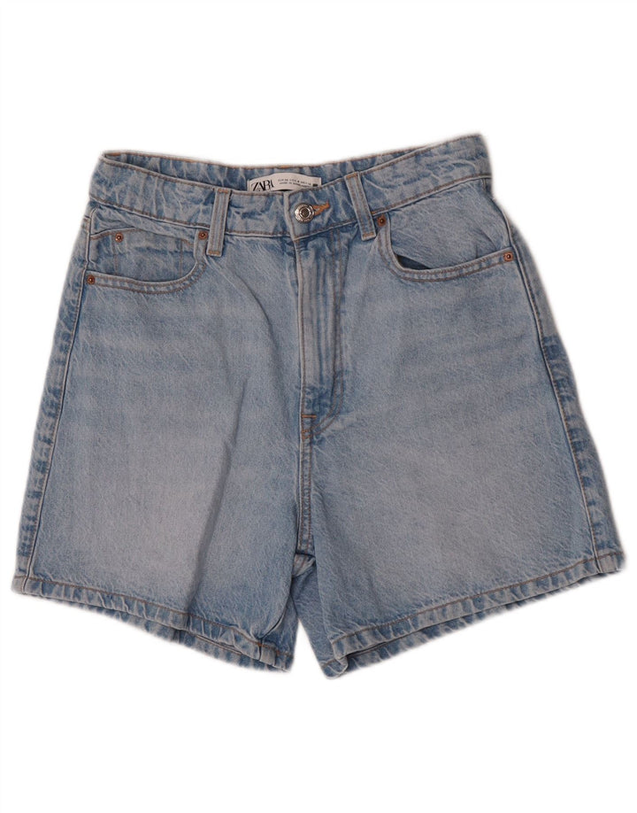 ZARA denimshorts til kvinder EU 36 XS W26 Blå