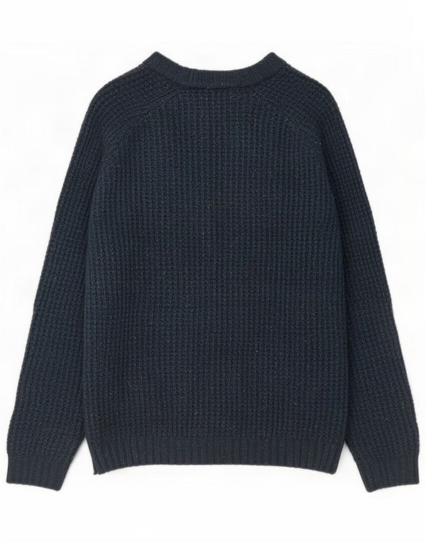 Zara Boys Boat Neck Jumper Sweater 13-14 Years Navy Blue Flecked Acrylic