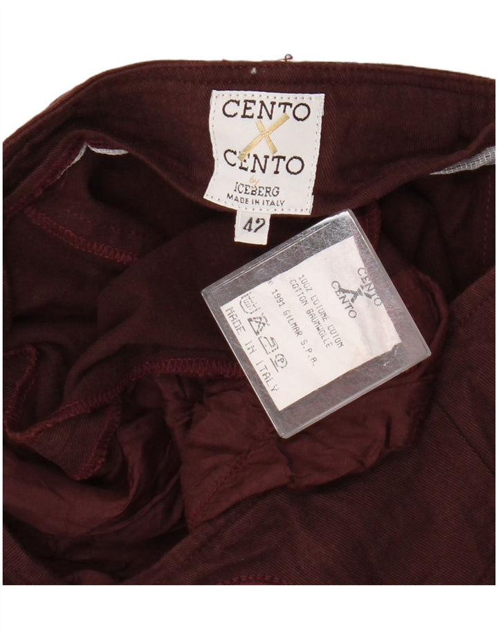 Iceberg Womens Cento / Cento A-Line nederdel IT 42 Medium W26 Burgundy