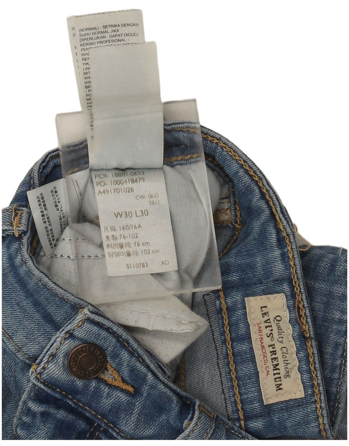 Levi's Dame 711 Skinny Jeans W30 L30 Blå Lyocell