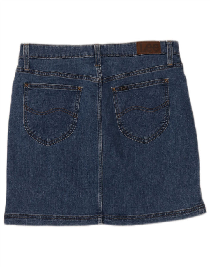 LEE Dame Denim Nederdel US 10 Large W32 Blue Cotton