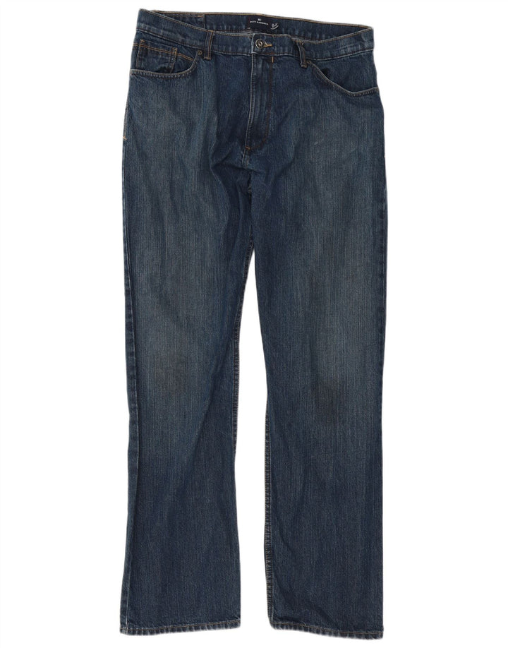 Marks & Spencer Herre Blue Harbor Straight Jeans W36 L33 Blue Cotton