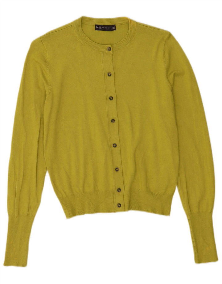 Marks & Spencer Dame Cardigan Sweater UK 10 Small Green Viscose