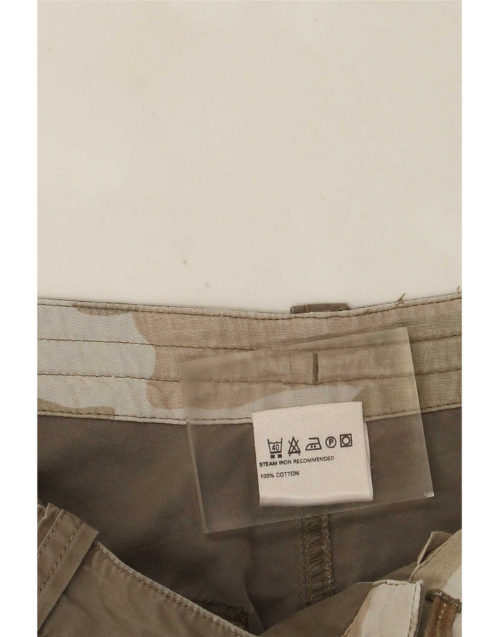 Marks & Spencer Herre Straight Cargo Bukser W34 L31 Beige Bomuld
