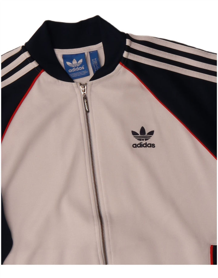 Adidas Træningsdragt til mænd Topjakke Medium White Colourblock Polyester