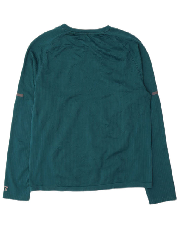 Russell Athletic Boys Dri-Power Top Langærmet 14-15 år XL Grøn Nylon