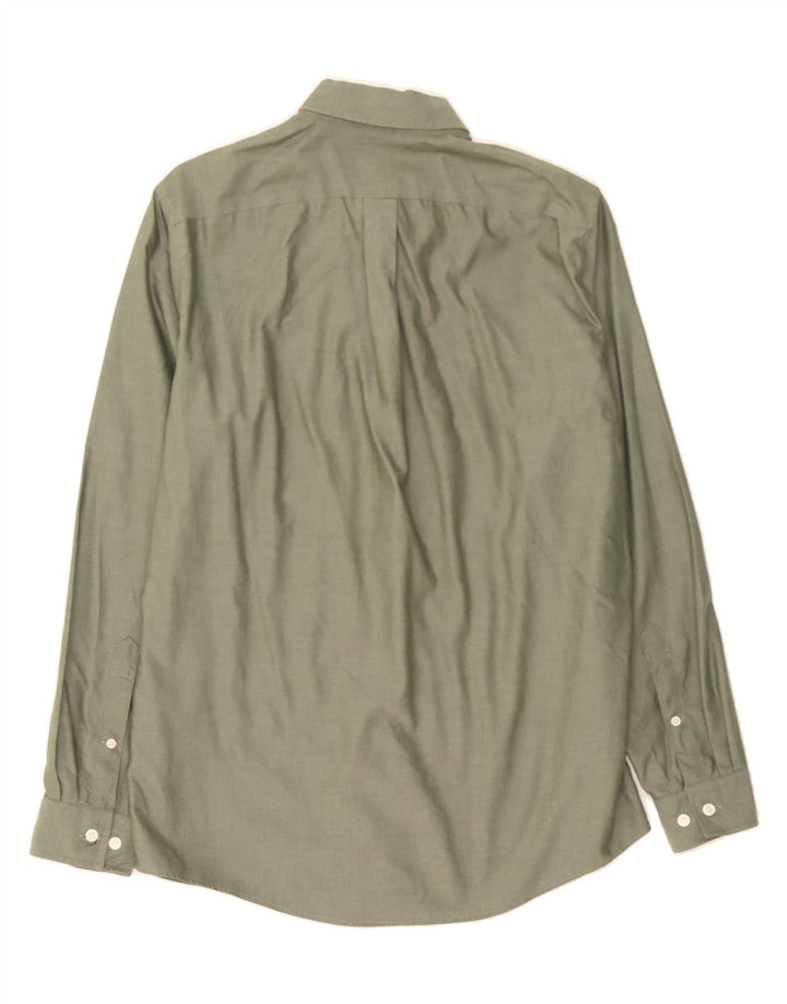 EDDIE BAUER Mens Relaxed Fit Shirt Small Khaki Cotton Vintage Eddie Bauer and Second-Hand Eddie Bauer from Messina Hembry 