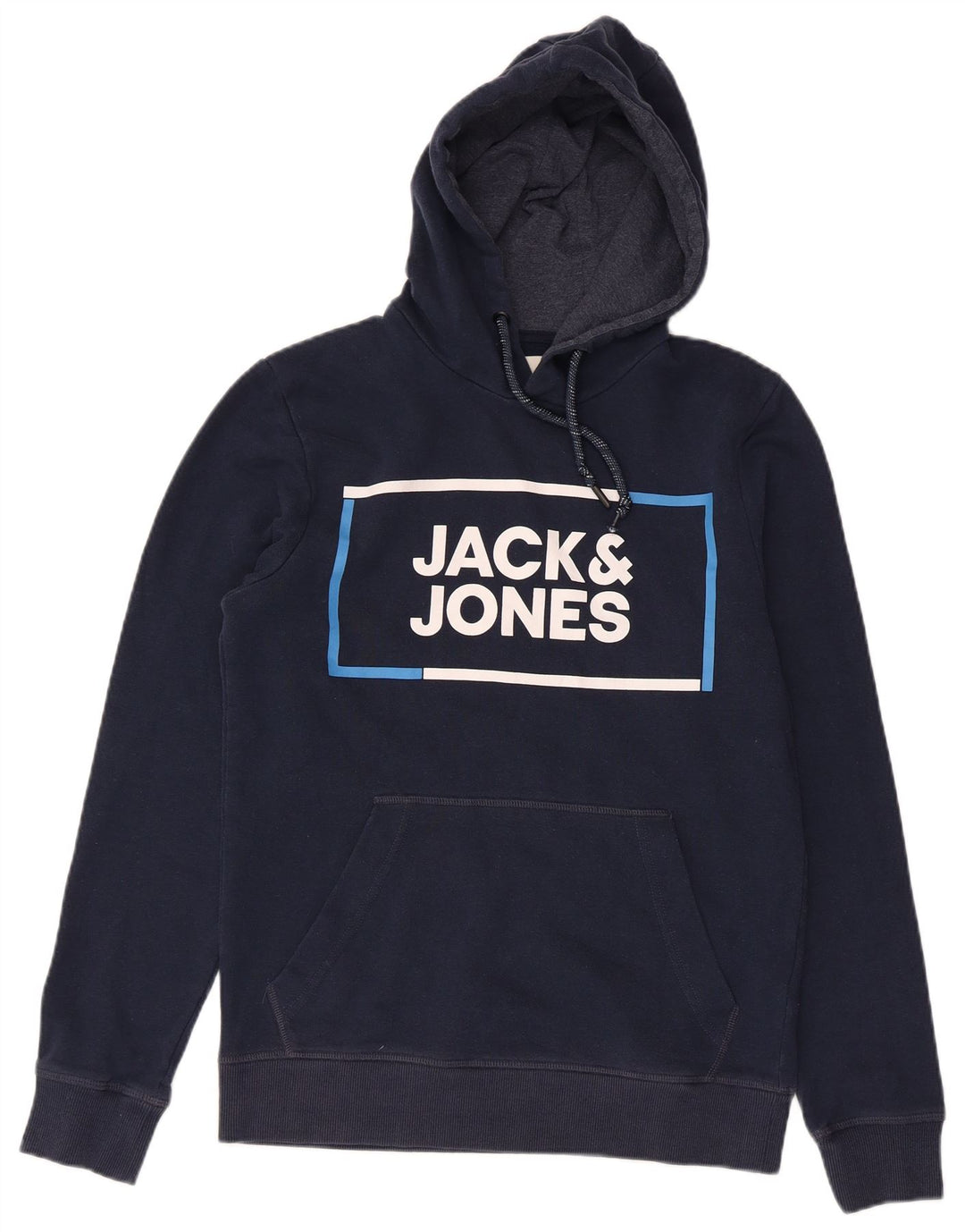 Jack & Jones Grafisk hættetrøje til mænd, lille marineblå bomuld