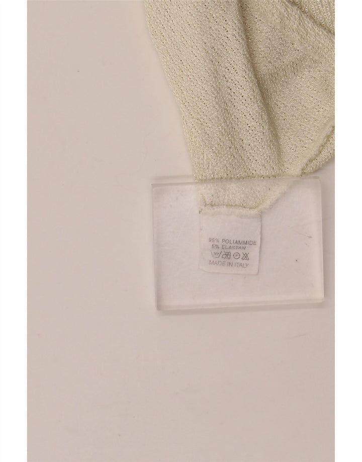 EMANUEL UNGARO Dame ærmeløs bluse Top UK 12 Medium Off White